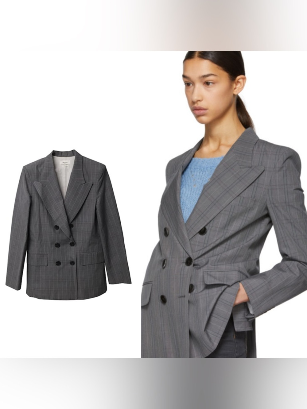 ❗️Final Sale❗️Retailed $650 Isabel Marant Etoile Grey Iliane Blazer FR38